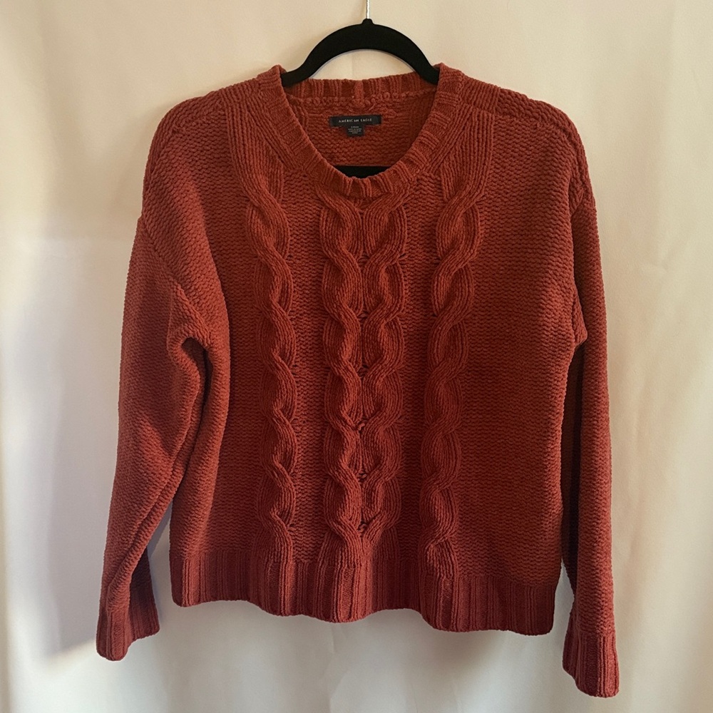 American Eagle Rust Knit Sweater